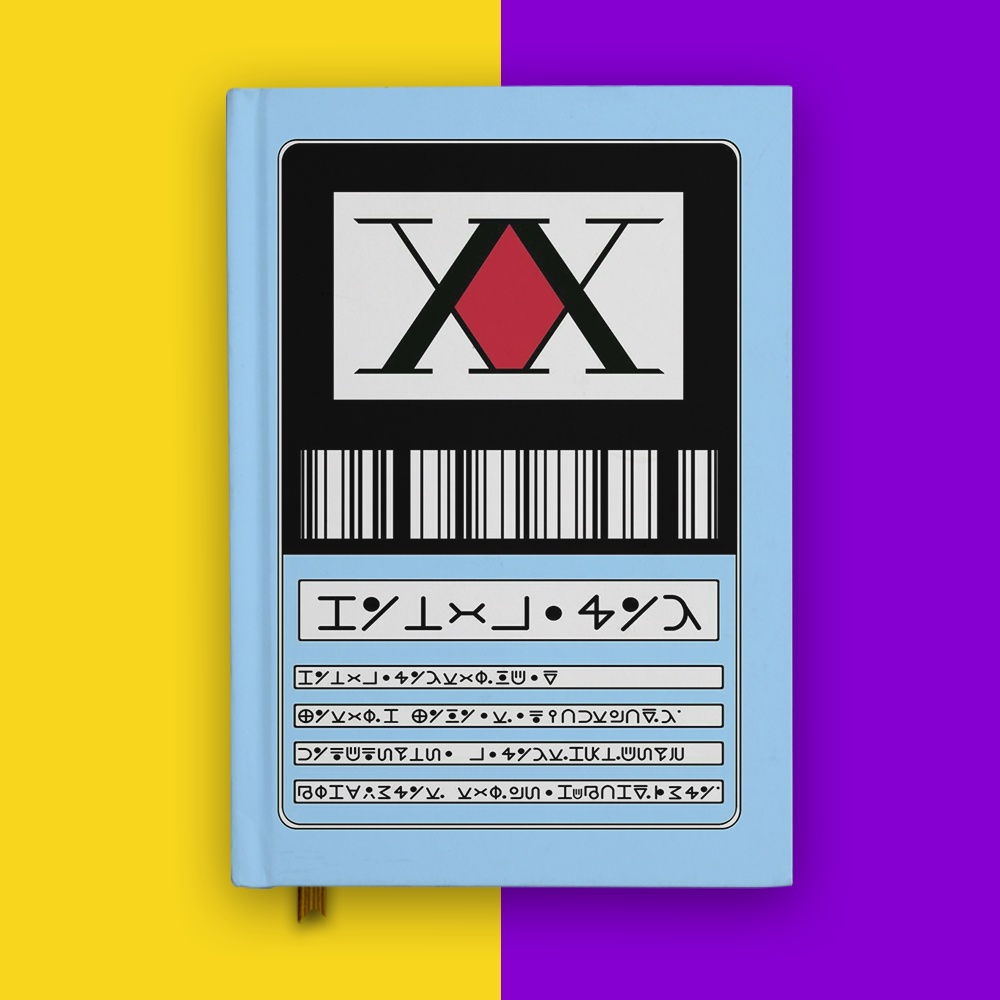 

Buku Catatan Notebook Hunter X Hunter License Card Anime Custom Nama Jurnal Diary Notes Hardcover