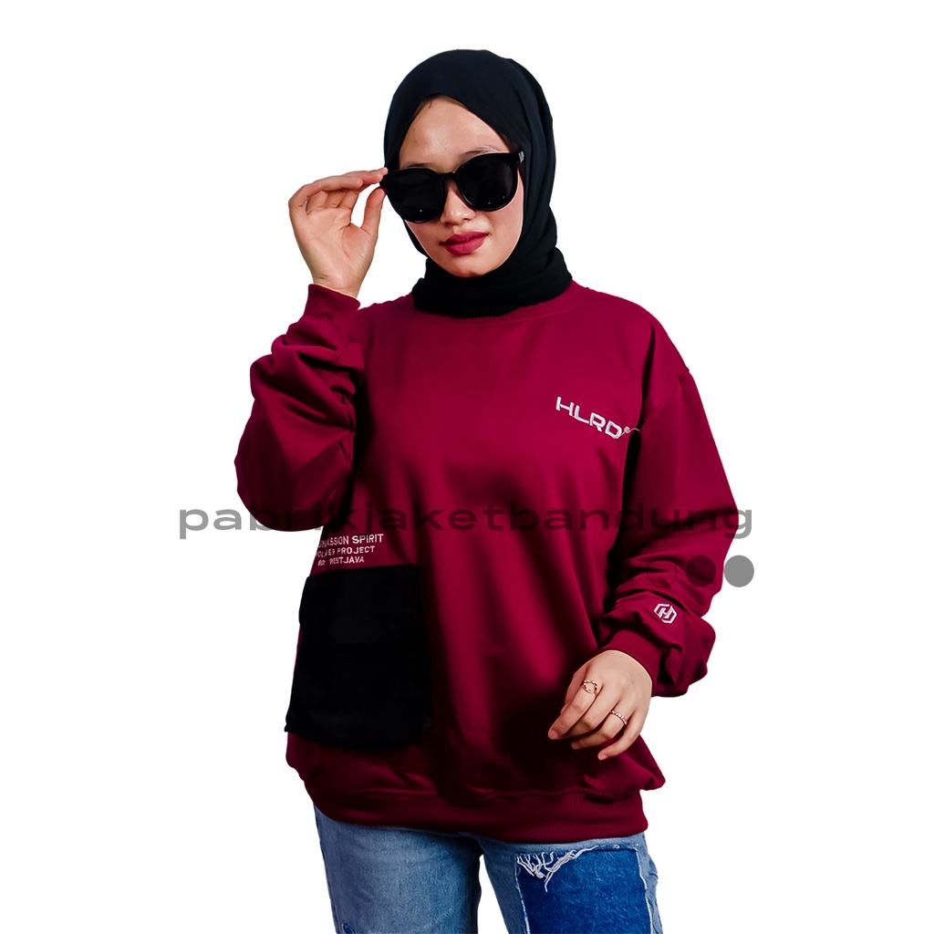 HOLYRIDER Sweatshirt Pocket Down Maroon