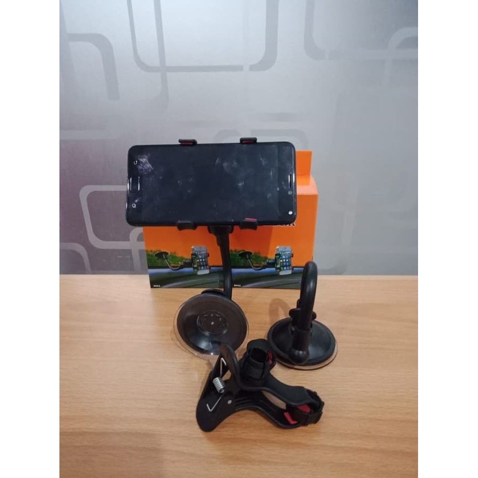 Car Phone Holder Universal / Holder Mobil Jepit 4 Cakar bisa HP besar