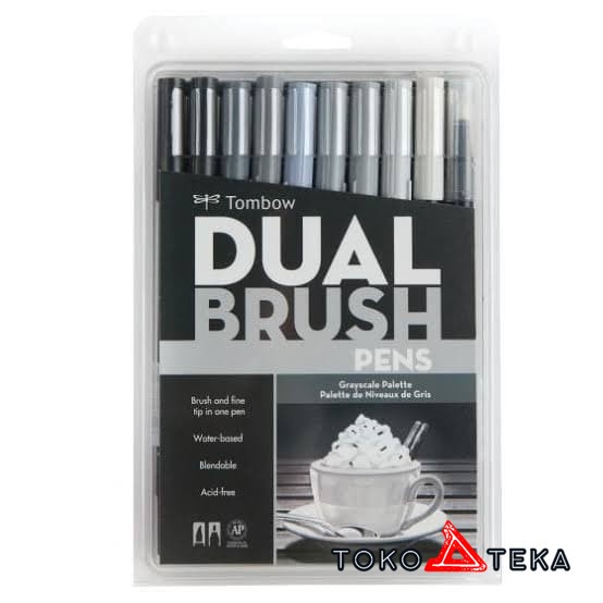 

COD Tombow Dual Brush Pen Set 10 Colors Grayscale Palette Murah