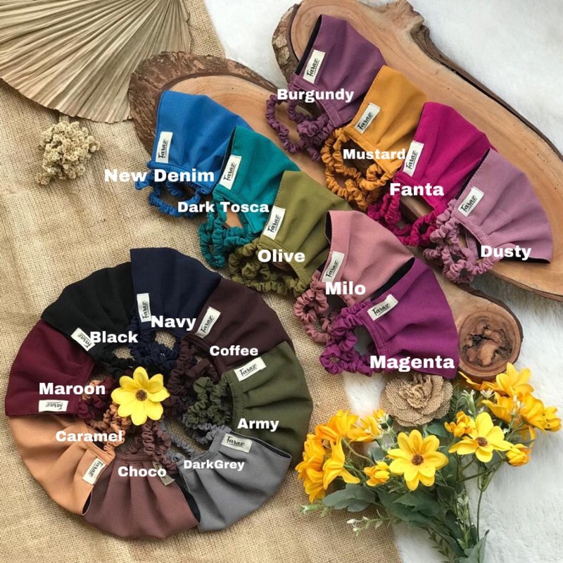 MASKER HIJAB POLOS 2ply by FARAZ