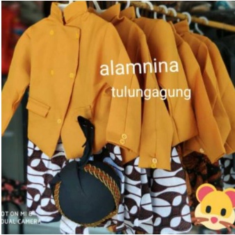 TERBARU Beskap baju dalang baju adat jawa baju lurik setelan anak bayi