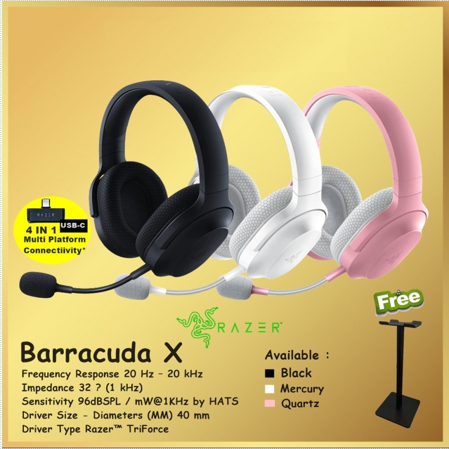 Razer Barracuda X Wireless Gaming Mobile Headset Headphone Barra Cuda