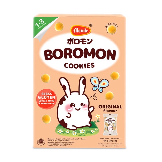 

MONDE BOROMON POTATO BORO COOKIES BISKUIT BISCUIT CEMILAN BAYI ANAK 120 gr (isi 6 PCS)