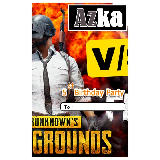 TEMA FREE FIRE UNDANGAN ULANG TAHUN ULTAH ULANGTAHUN KARTU UNDANGAN BIRTHDAY SURAT UNDANGAN KERTAS K