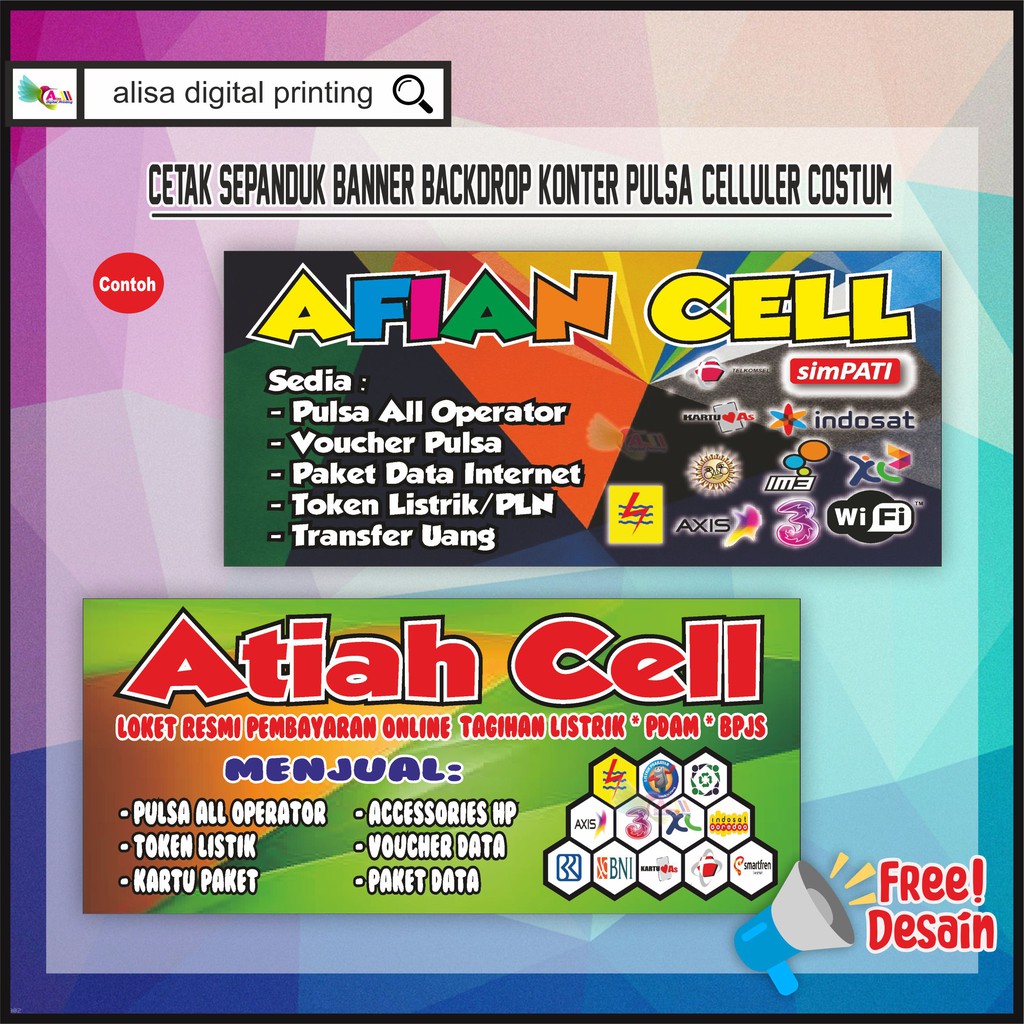 Contoh Banner  Percetakan  Gratis desain spanduk keren