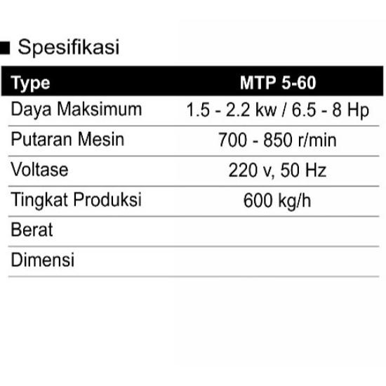 Mesin Penggiling Perontok Padi Mahkota Mpt 5-60 Paddy Thresher
