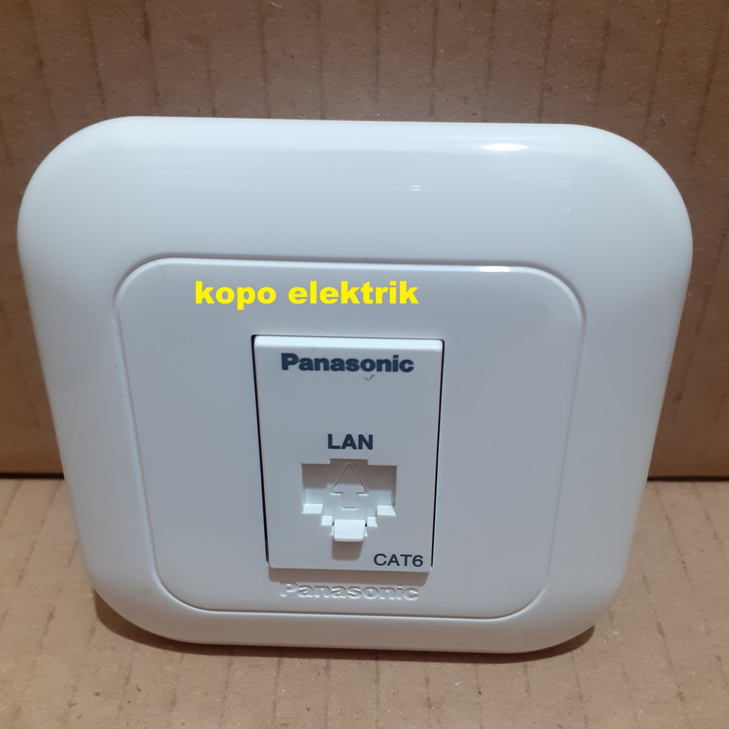 Panasonic Soket LAN Cat6 Outlet Data CAT6 Tanam Wide Single