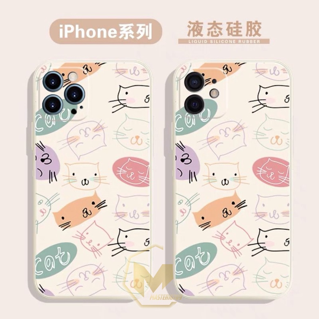 SS109 SOFTCASE MOTIF CUTE CAT IPHONE 6 6S 6+ 6S+ 7 8 SE 7+ 8+ X XS MAX XR 11 12 13 PRO MAX MA3500