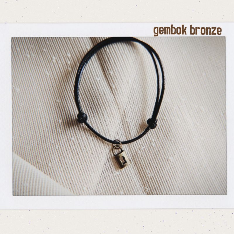 Gelang Charm Kunci dan Gembok bisa Couple tali waterproof