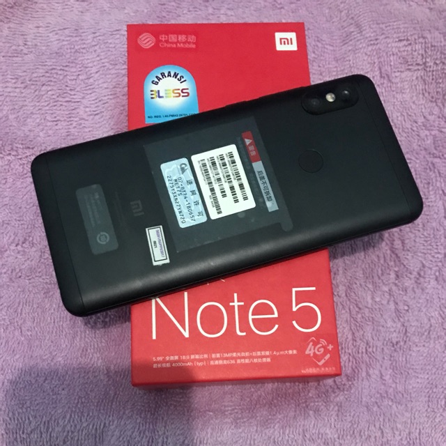 Hp mi xiaomi redmi note 5 pro black RAM 4gb/64gb (second/bekas)
