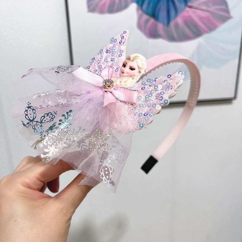 BANDO GLITER ANAK FROZEN RUMBAI IMPOR LUCU