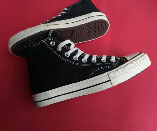 SEPATU CONVERSE 70S HIGH EGRET  BLACK WHITE MADE IN VIETNAM