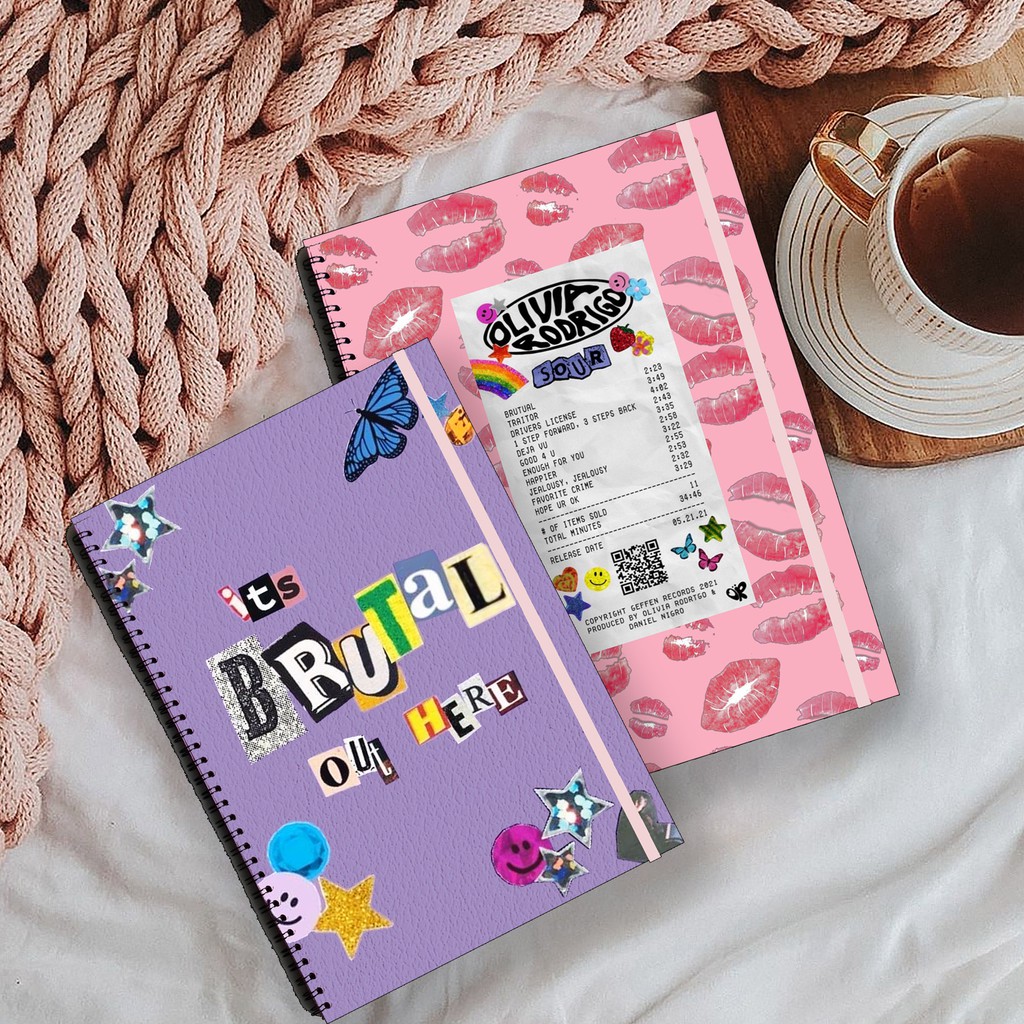 

OLIVIA RODRIGO PT.2 Songs Aesthetic Ruled Grid Dotted Notebook Diary Journal Bujo School Buku Tulis