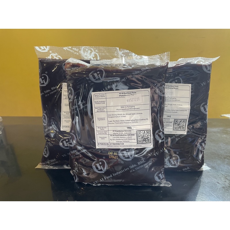 

yu ai pasta kacang | isian filling | red bean ( kacang merah ) kemasan 1kg