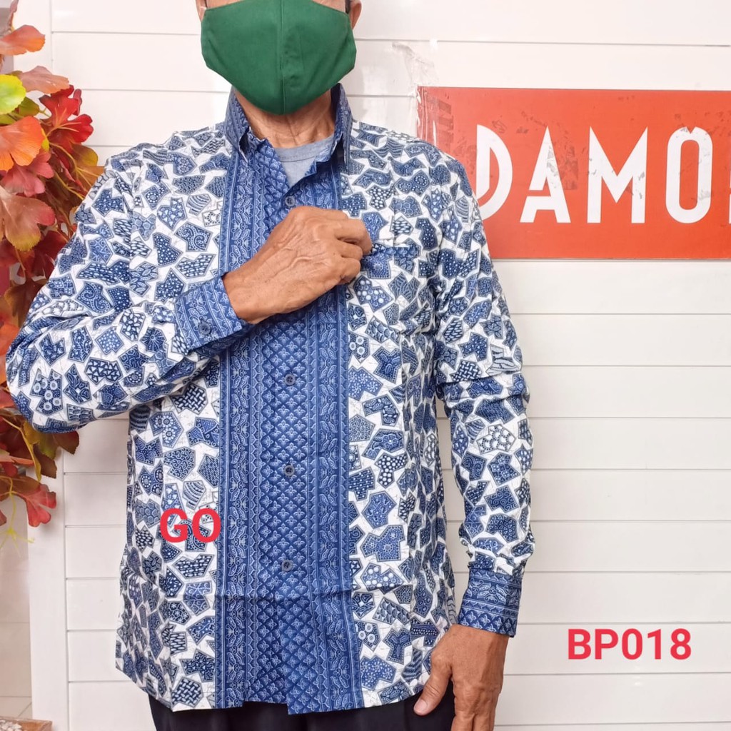 gof BRLD DAMOR (CRESSIDA) BATIK Cowok Pakaian Pria Kemeja Batik Reguler Lengan Panjang