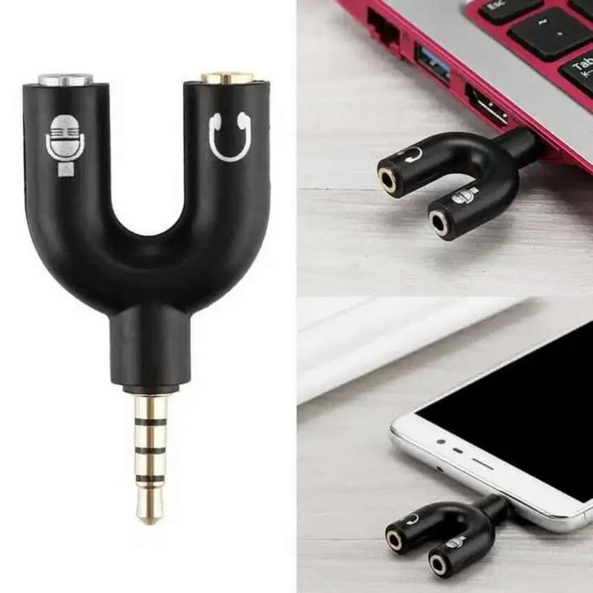 Audio Splitter U Jack 3.5mm To Mic &amp; Headset - Jack 2 in 1 Splitter U