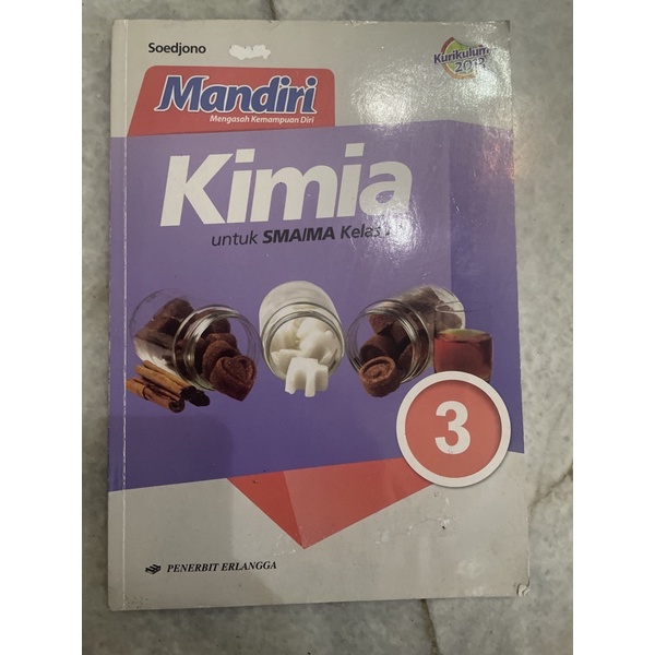 mandiri kimia 3 kelas sma 12 penerbit erlangga bekas