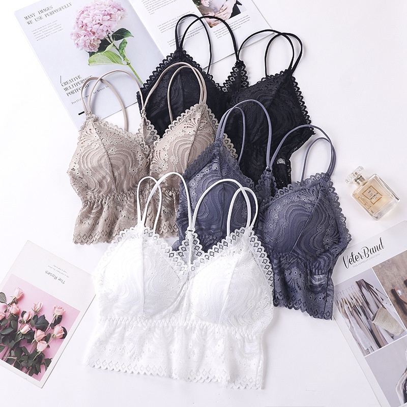 CJBH-02 TINO Bralette Wanita Renda Murah/tanktop singlet Bra Crop Import