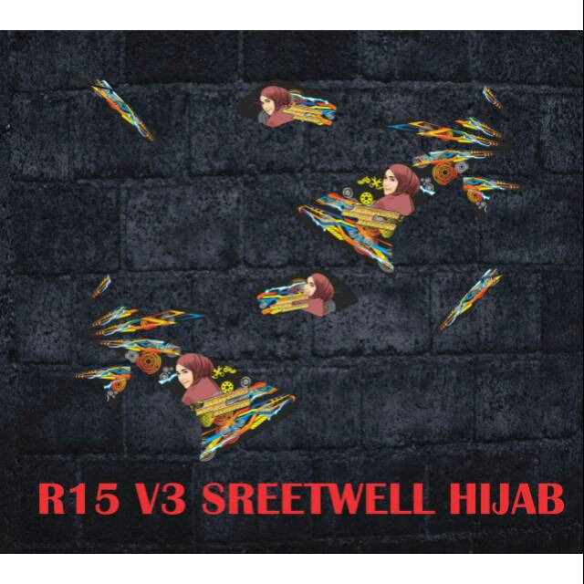 STIKER STRIPING DECAL R15 V3 STREETWEL HIJAB