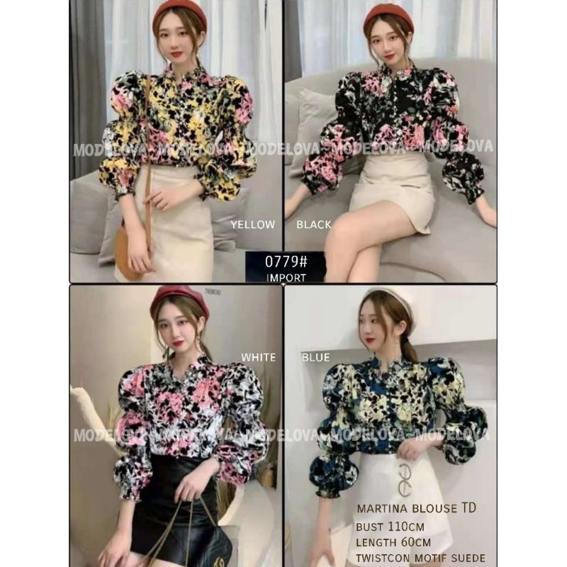 MDLV ~ 0779 TD MARTINA BLOUSE // ATASAN LENGAN PANJANG // FASHION WANITA IMPORT