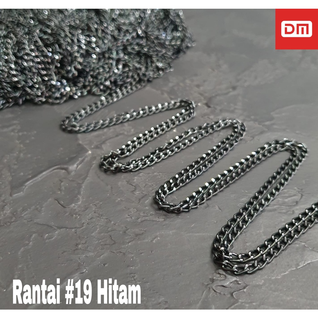 Rantai#19 Hitam 0.4mm