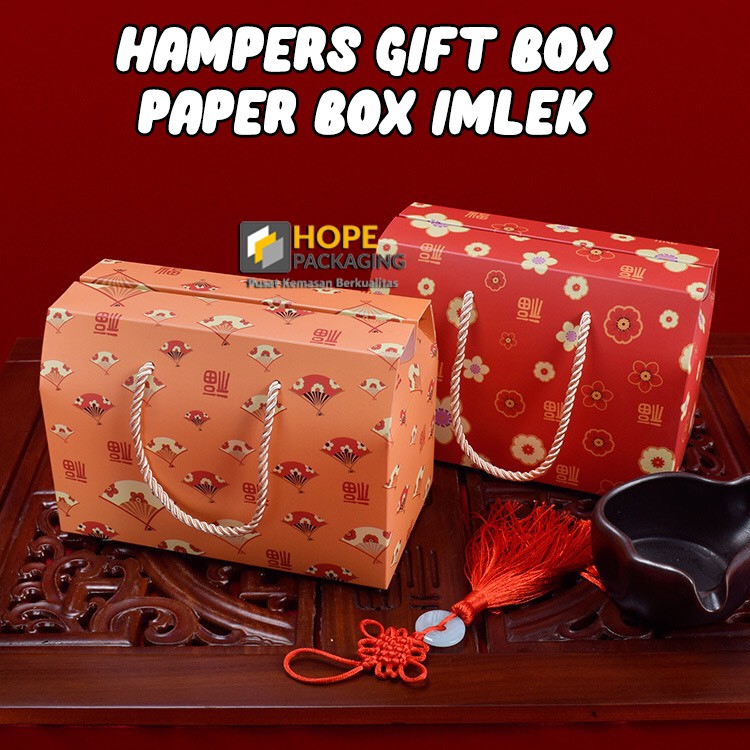 [ 3 PCS ] Sale Murah Hampers Gift Box Paper Lebaran / idul fitri Bungkus Kacang Buah Kue mubarak Kranjang Cola Motif cerry zig zag