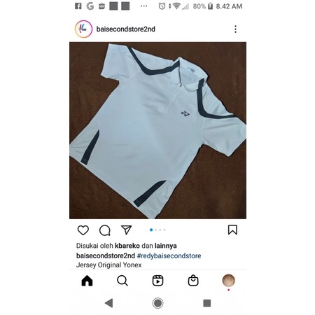 baju badminton Yonex second