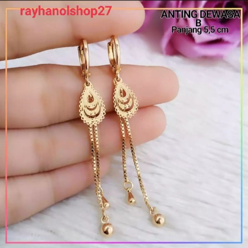 Anting Xuping Jurai anting wanita dewasa lapis emas 24k terlaris