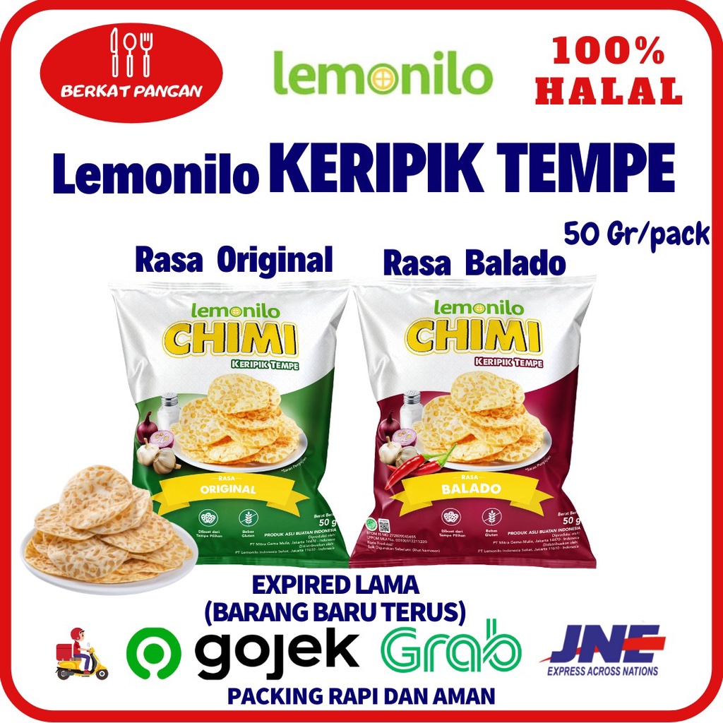 Lemonilo Keripik Tempe Chimi Rasa Original / Rasa Balado 50gr