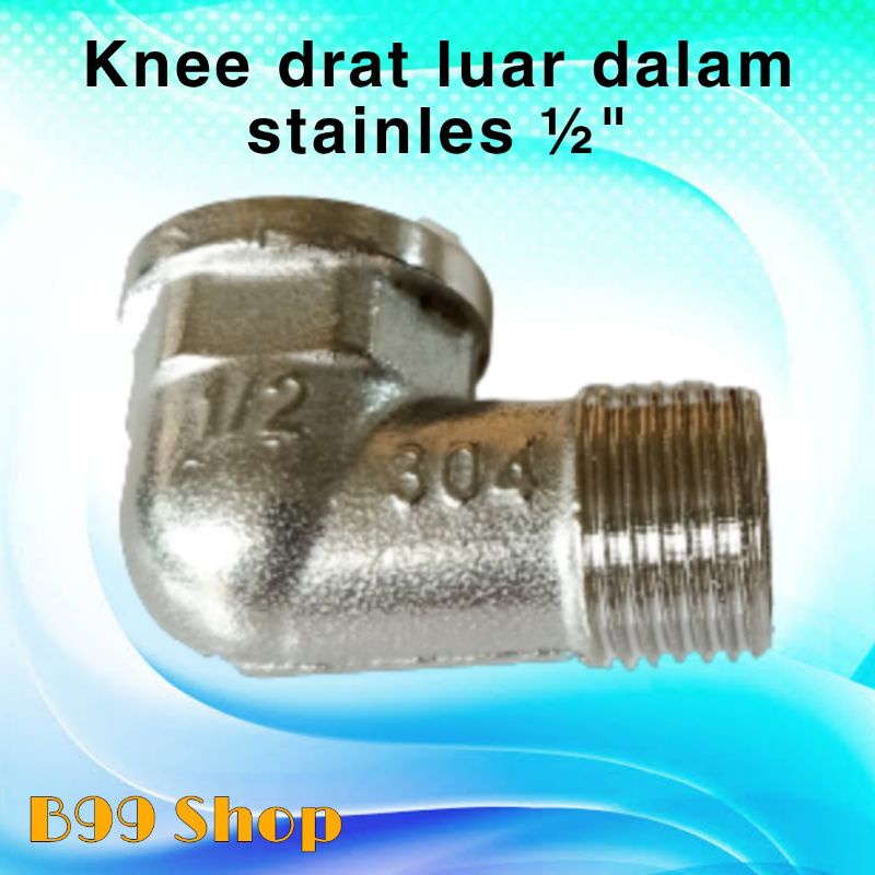Knee Drat Luar Dalam Stainles ½"