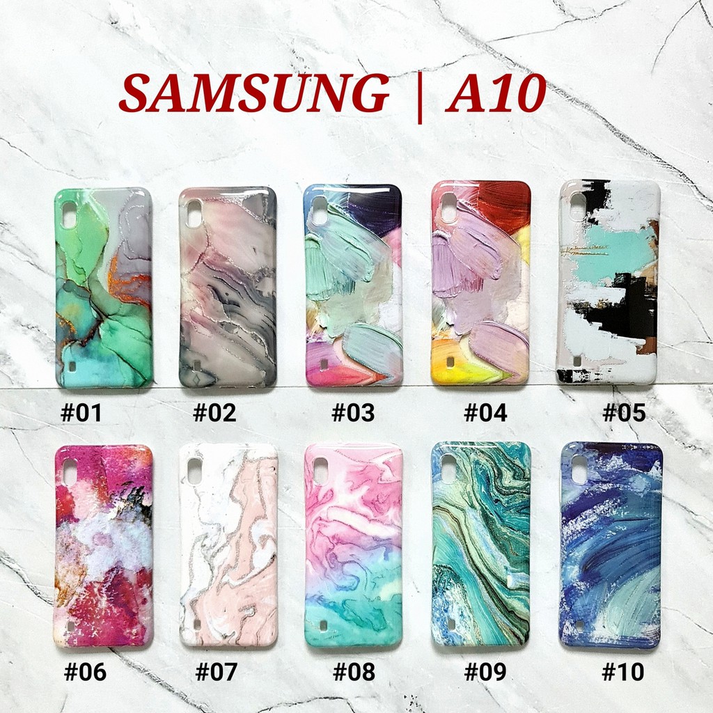 SAMSUNG A10  A20 / A30  A70  S7 EDGE  S9 PLUS  NOTE 8 - PAINTING GLITER Soft Case Marble