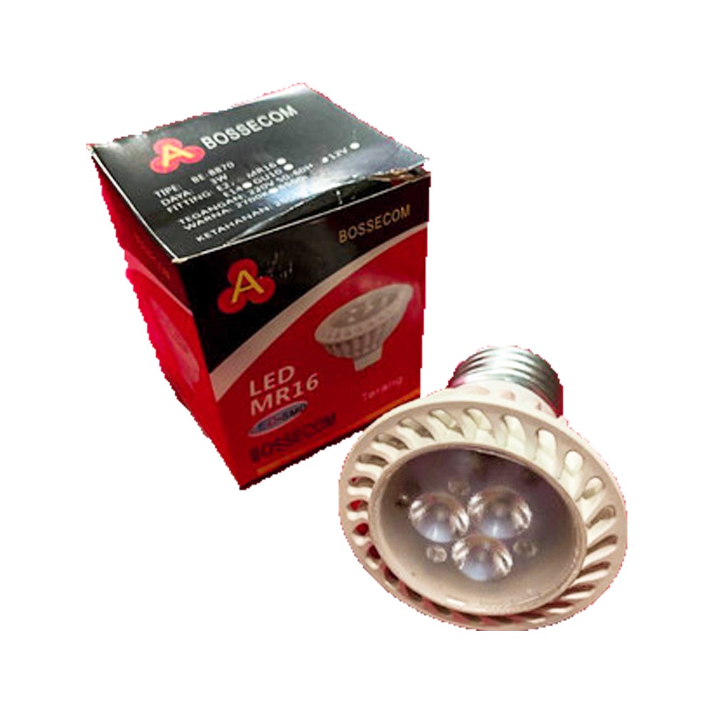 LAMPU LED SOROT MODEL MR 16 3W 3 WATT E27 BOSSECOM