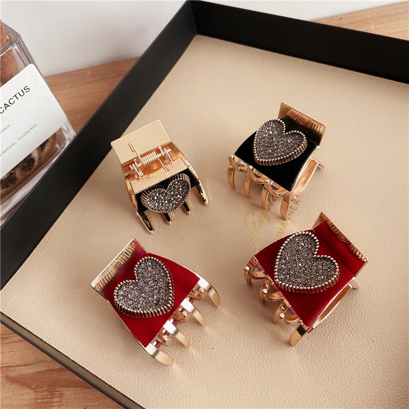 2022 Jepit Rambut Bentuk Cakar Kepiting Aksen Berlian Imitasi Untuk Wanita