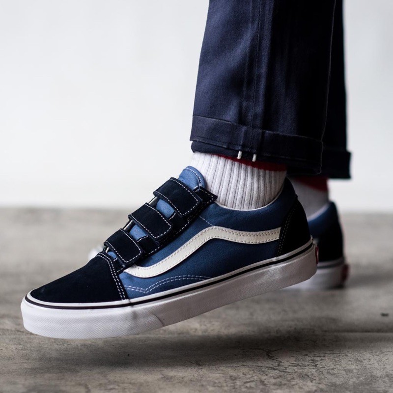 VANS OLDSKOOL VELCRO NAVY CLASSIC