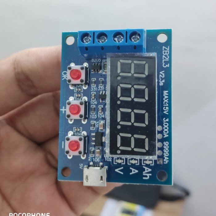 ZB2L3 modul discharge cek kapasitas batterai alat ukur analisa battere