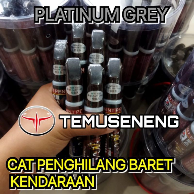 Platinum Grey Metalic Abu Tua Spidol Cat Mobil Motor Anti Gores Baret