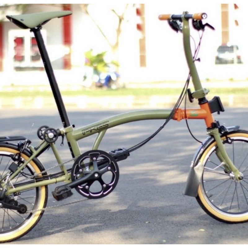 SEPESEPEDA LIPAT ELEMENT PIKES GEN 2 NATURE GREEN 16 INCH STURNEY ARCHER 6 SPEED, CHROMOLY