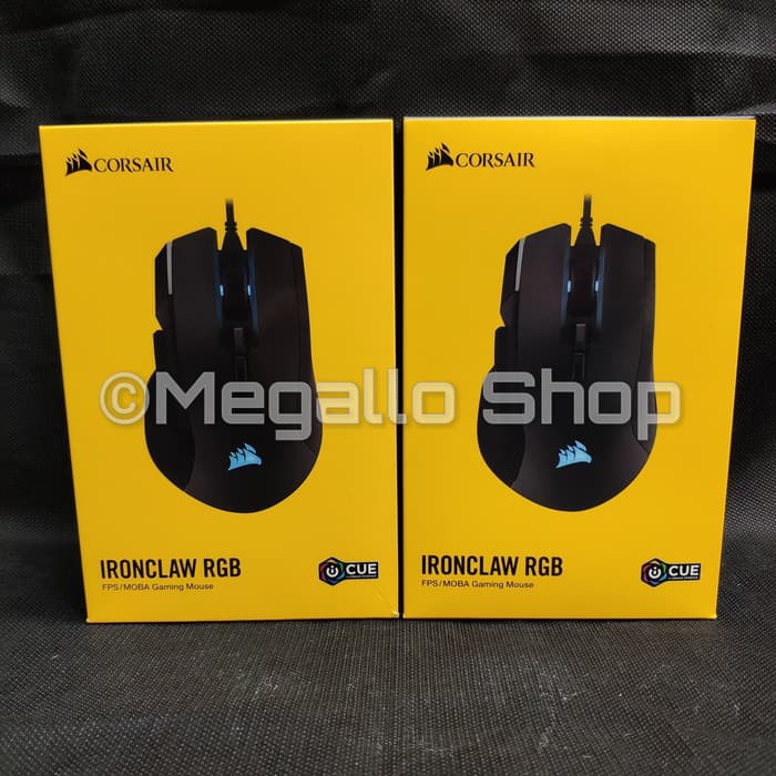 Corsair Ironclaw RGB FPS MOBA Gaming Mouse Garansi Resmi DTG 2 tahun  Hitam AG1317