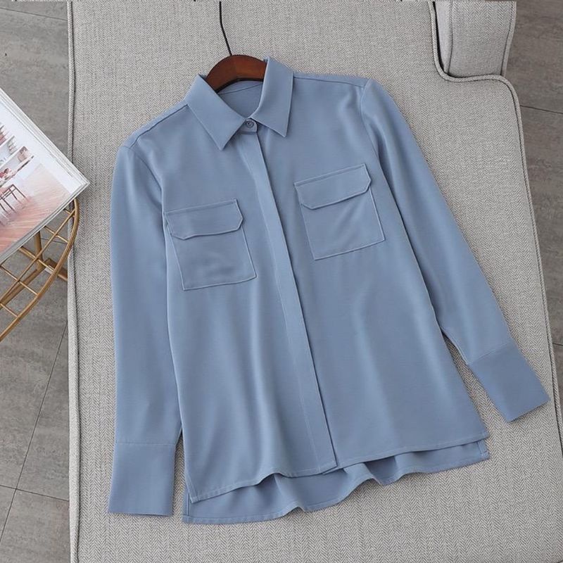 Plain blouse atasan baju kemeja fashion wanita remaja