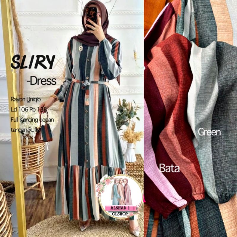 Dress Sliry/baju muslim/rayon uniqlo
