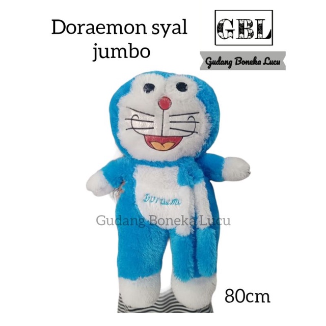 Boneka doraemon jumbo syal / doraemon bulu / doraemon jumbo