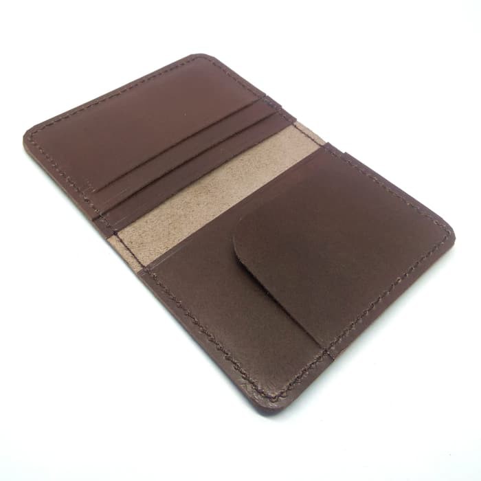 dompet kartu kulit asli card wallet warna coklat PHWL262