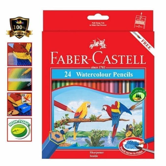 

Faber Castell Pensil Warna 24 Watercolour Pencils