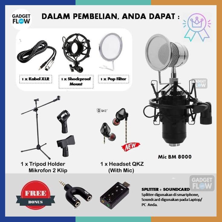 Mic Bm 8000 Stand Microphone Bm8000 Youtube Gaming Discord