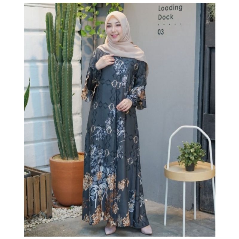 Gamis Pesta Terlaris/ Baju Gamis Wanita Terbaru Ariana Maxi Motif Kain Maxmara