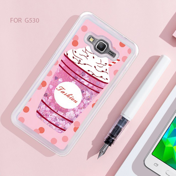 Samsung J2 Prime Case Jelly Pinky Water Sand Glitter