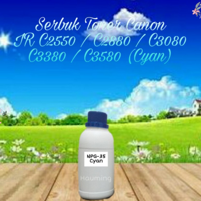 Serbuk Toner Canon NPG35 NPG 35 IR C2550 C2880 C3080 C3380 C3580 IRC-2550 2880 3080 Cyan 1x Isi