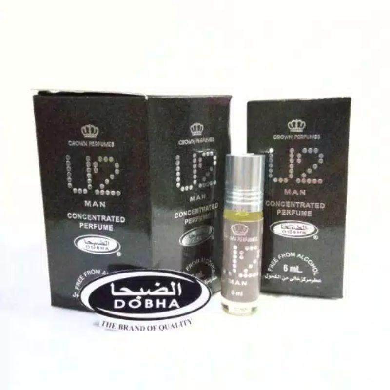 1 Bok U2 MAN Dobha 6ml - PARFUM DOBHA U2 MAN 6ML GROSIR - DOBHA ROLL ON - MINYAK WANGI NON ALKOHOL