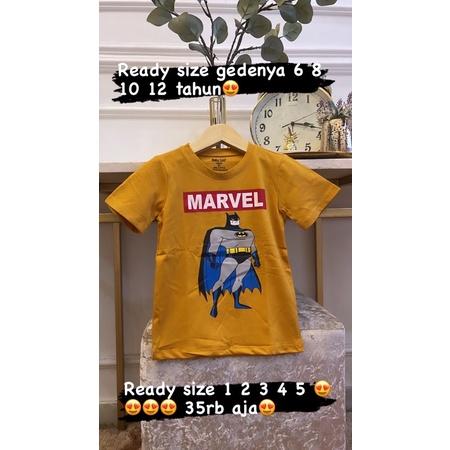 kaos baby gap anak laki-laki 1-12 tahun marvel batman